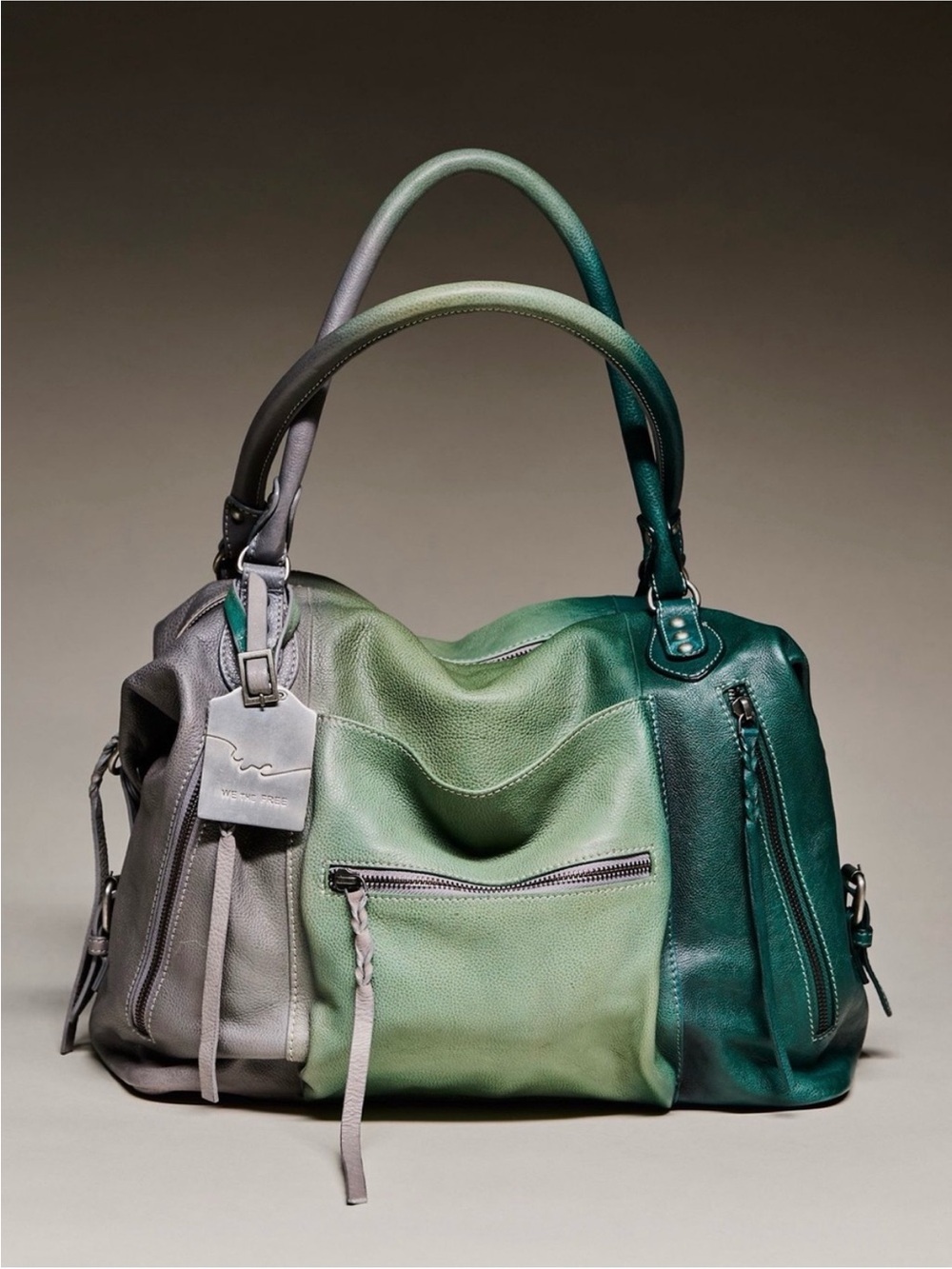 WE THE FREE OMBRE EMERSON TOTE BAG GREEN